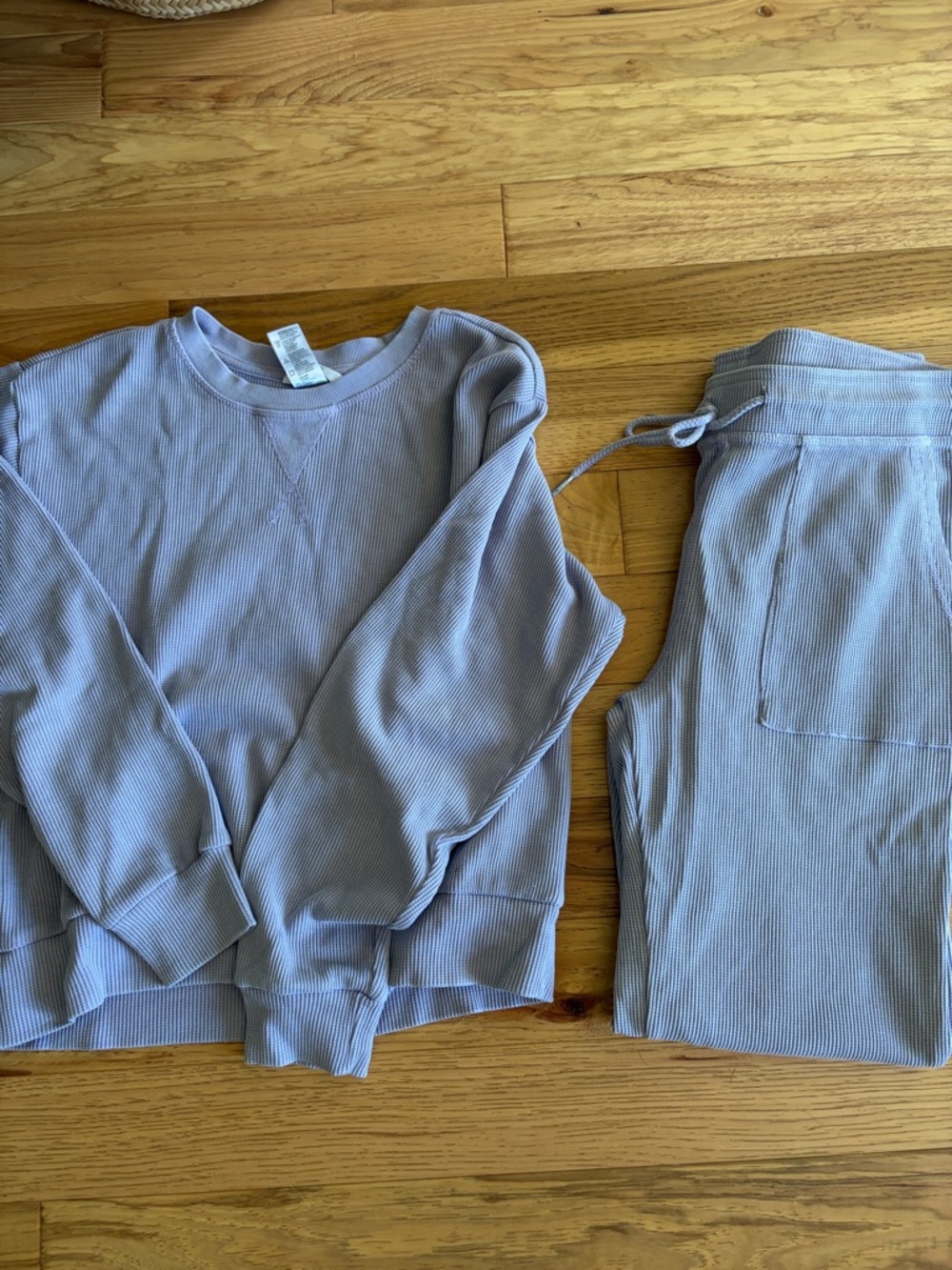 Jockey Ribbed Sweatshirt and Jogger Set in Light Lavender